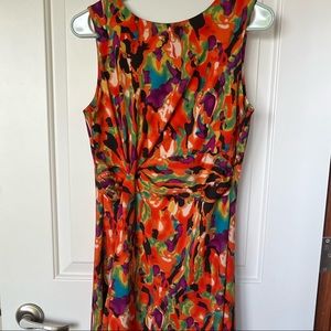 Women’s Nick Verreos Abstract Orange Dress